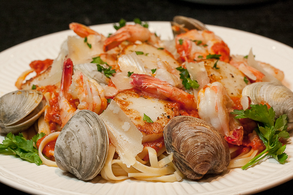 Seafood Pasta with Vodka Sauce