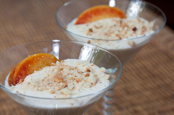 Hay Hay it’s Donna Day! – Peach Cheesecake Pots with a Biscotti Crumble