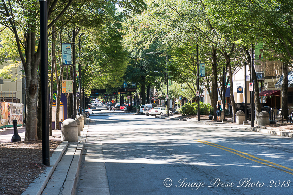 Pedestrian street in downtown Greenville