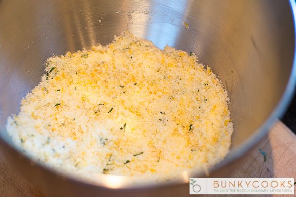 Blend the sugar with chopped fresh rosemary and the zest of a lemon and orange