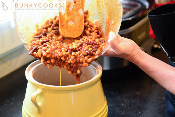 Use a beanpot if you have one or they can be baked in a casserole dish