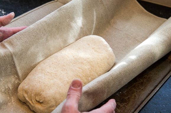 I chose to use a couche which helps keep the shape of the bread