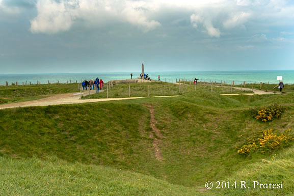 Pointe du Hoc. Crater from Naval bombing
