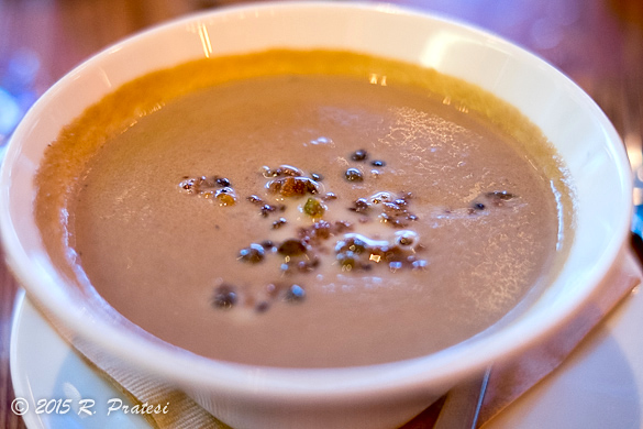 Seasonal soup at Chez Boulay Bistro