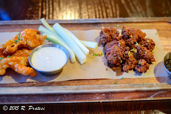 Sweet and Spicy Chicken Wings and Fried Oysters