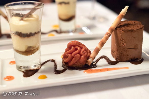 Trio of desserts at Le Continental