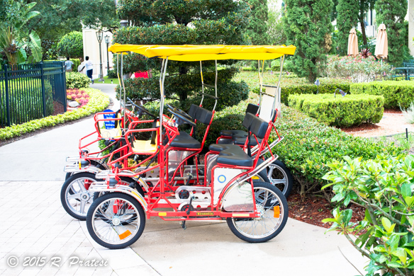 Take a ride around the property in one of these bikes