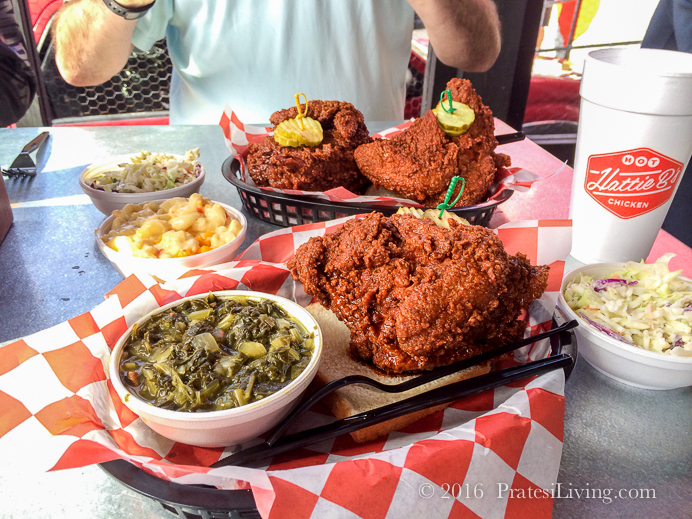 Hot Chicken and sides at Hattie B's