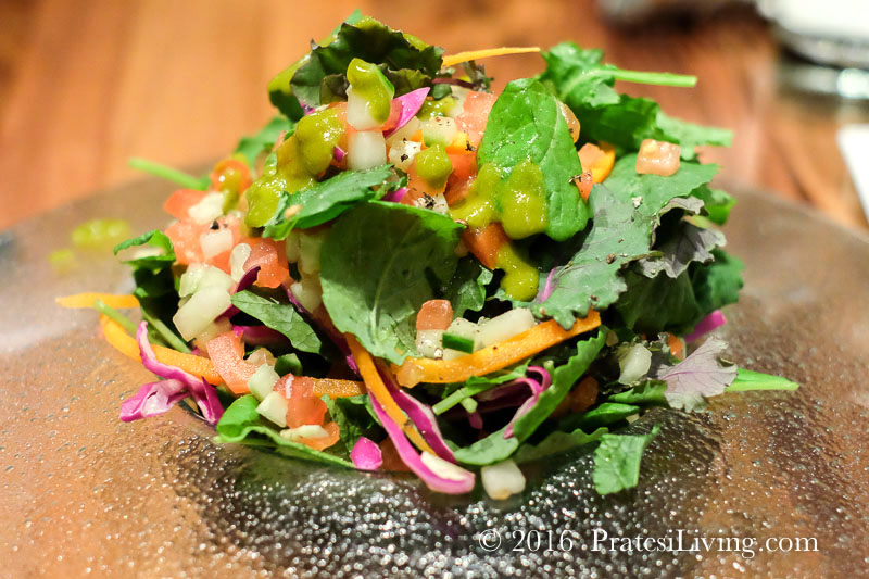 Kale Crunch Salad with fresh ginger dressing