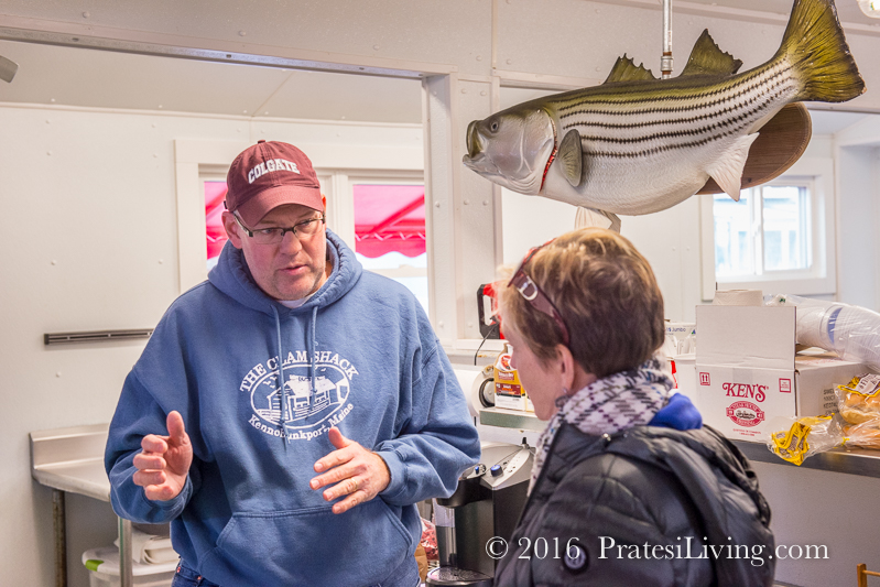 Learning about Steve's preparation methods at The Clam Shack