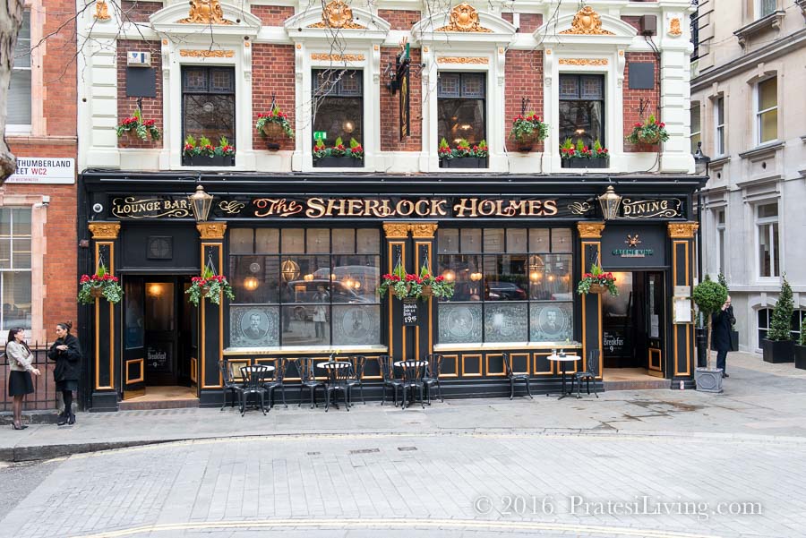One of many colorful pubs in the city
