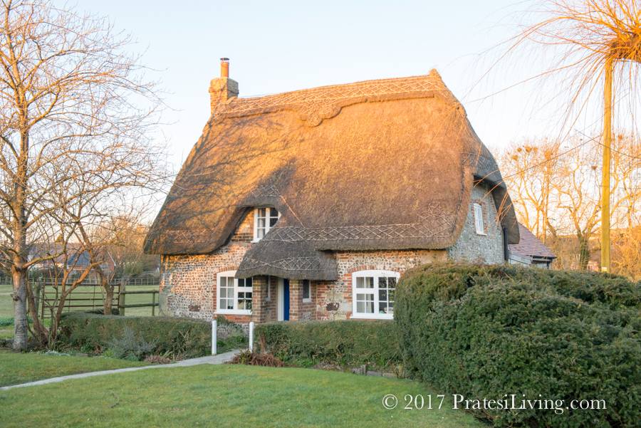 Traditional thatched roof cottage