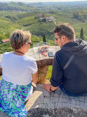 Gwen and Riccardo at Bortolin Angelo's vineyards