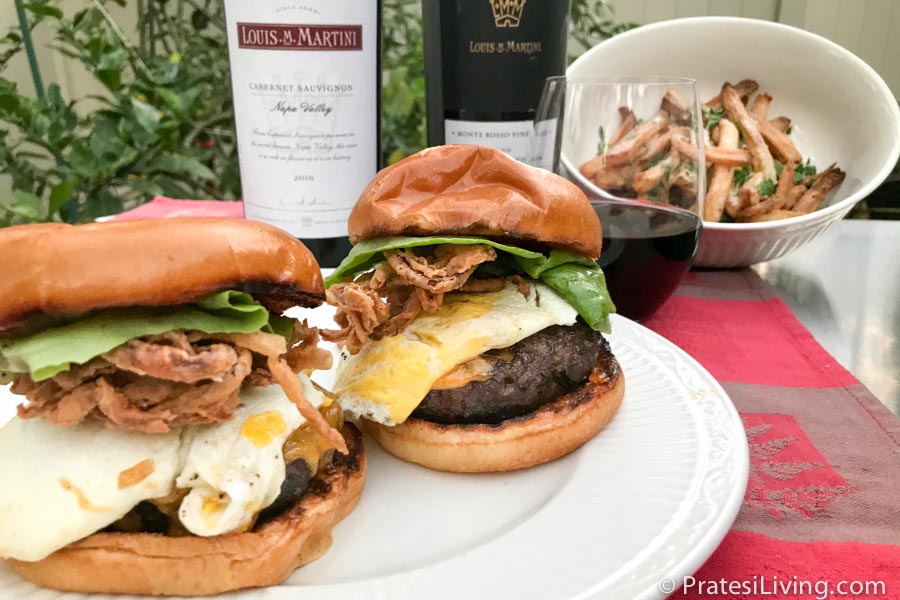 Elevated Burgers Paired with Louis M. Martini Cabernet Sauvignons